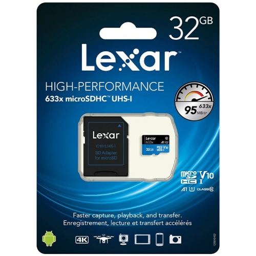 کارت حافظه لکسار LEXAR Micro SD 633X 32GB 95MBps