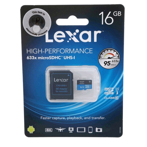 کارت حافظه لکسار LEXAR Micro SD 633X 16GB 95MBps