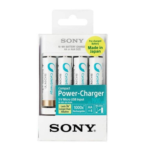 شارژر باتری سونی به همراه 4 عدد باتری قلمی Sony BCG-34HHU4K Battery Charger