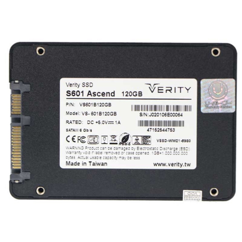 اس اس دی وریتی مدل Verity Ascend S601 SSD ظرفیت 120 گیگابایت